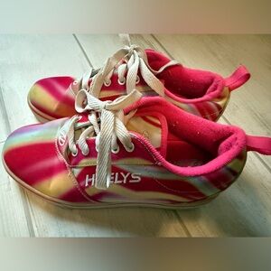 Heelys Shoes Pro 20 Prints Wheeled Heel Shoe Youth Girls Size 5  Pink Tie dye